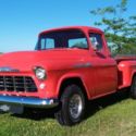1956 Chevy Longbed Truck with new 1990&#039;s chassis - Orange