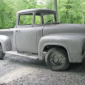 1956 F100 BIG WINDOW RARE FIND BODY IS VERY SOLID JUST GLASS BEADED PROJECT