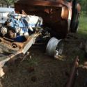 1956 ford f100  on modifed torino frame  4 link 9&#034; 460 c6 rat rod patina lowered