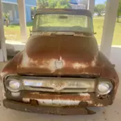 1956 Ford F100 Pickup Grey Custom Cab