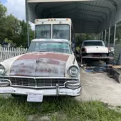 1956 Ford Fairlane Sedan White (x2 cars)