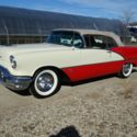 1956 OLDSMOBILE SUPER 88 CONVERTIBLE PROJECT- RUNS, ORIGINAL LEATHER.