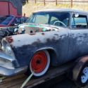 1956 Plymouth Fury Coupe Twin Carbs and Tandem axle Car Trailer Rare Video Resto