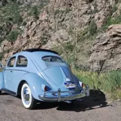 1956 Volkswagen Beetle (Pre-1980) Blue Ragtop