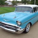 1957 CHEVROLET BEL AIR / 210 ROTISSERIE RESTORED A/C DISC BRAKES PS STUNNING!!!