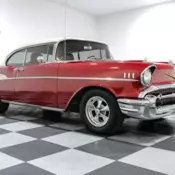 1957 Chevrolet Bel Air  2527 Miles Red Coupe 350ci V8 4-Speed