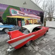 1957 Chevrolet Bel Air 4.6 Sedan Red Power pack no post belair