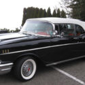 1957 Chevrolet Bel Air Convertible Black on Red/Silver (loaded with options)