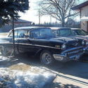1957 CHEVROLET BELAIR 150/210 2 DOOR H.T. BLACK GASSER, BUILDER,DRAG CAR,PROJECT