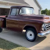 1957 Chevrolet Stepside Pickup Pickup Brown