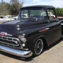 1957 Chevrolet Truck 3100 BIG WINDOW Short Bed Hot Rod Black Chevy 1/2 Ton