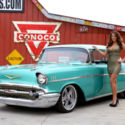 1957 Chevy Bel Air Frame Off Resto 350 Crate Four Wheel Disc Vintage AC 350 Auto