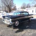 1957 Chevy Chevrolet Bel Air/150/210 Black 2 Door Hard Top Red Black Interior