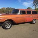 1957 chevy wagon gasser! Built 350 9&#034; ford rear end! COOL!