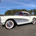 1957 Corvette Convertible 283 4 Speed Polo white/Silver Coves Red interior