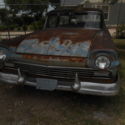 1957 ford CUSTOM RANCH WAGON  TWO DOOR WAS DRESDEN BLUE RATHER UNIQUE