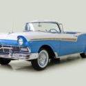 1957 Ford Fairlane 500 Hard Top/Convertible  342 Miles Blue/White Convertible 31