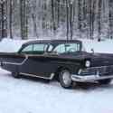 1957 Ford Fairlane Black RWD Automatic Club Victoria 2 Door Hardtop