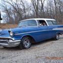 1957 NOMAD WITH 327 4SPD SOLID DRIVER ALL THERE FACTORY ONYX BLACK CAR