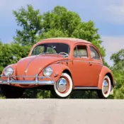 1957 VolksWagen Beetle Oval Window Sunroof Concours Restoration Coral Red