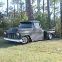 1958 Chevrolet 3100 Flat Black,55 front end, rat rod  350 V8 400 auto