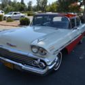1958 Chevrolet Biscayne Deluxe 14,634 Miles Red and White Sedan 6 cyl Manual