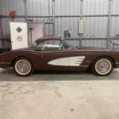1958 CHEVROLET CORVETTE PROJECT CAR NEEDS RESTORATION HARDTOP 283 4 SPEED