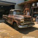 1958 Chevy Chevrolet Apache Big Back Window Fleetside Shortbed 283 Patina