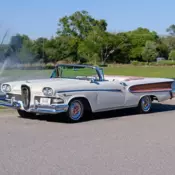 1958 Ford Edsel Pacer Convertible White and Salmon