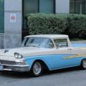 1958 Ford Ranchero Deluxe Trim 100640 Miles White and Blue Standard Cab Pickup 2