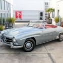 1958 Mercedes-Benz 190SL Roadster, Silver-Grey on Rose