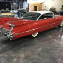 1959 CADILLAC COUPE DEVILLE ORIGINAL SEMINOLE RED 49400 ACTUAL MILES RUST FREE