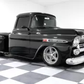 1959 Chevrolet Apache 1381 Miles Black Pickup Truck 582ci V8 Turbo 400