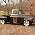 1959 CHEVY APACHE BIG GLASS WITH VINTAGE PHILLIPS 66 GAS AND OIL ADVERTISING