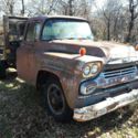 1959 chevy viking 40 flatbed truck RUNS