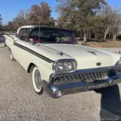 1959 Ford Fairlane 500 Convertible White Skyliner