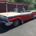 1959 FORD FAIRLANE 500 SKYLINER RETRACTABLE Red/ColonialWhite w/Continental Kit!