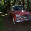 1959 GMC big back window fleetside original paint rebuilt motor like apache