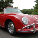 1959 Porsche 356 Cabriolet Red with Red interior.