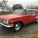 1960 Chevrolet Nomad 4 DOOR WAGON 348 AUTO PS PB 62529 Miles Roman Red/ Ermine W