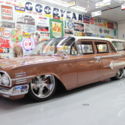 1960 CHEVY NOMAD WAGON AIR RIDE 22+20&#039;&#039;  4 WHEEL CORVETTE DISC BRAKES