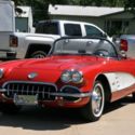 1960 CORVETTE ROMAN RED WHITE COVE BLACK INTERIOR