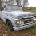 1960 Ford F100 Pick-up, Straight Six 223, 3 Speed. Runs.
