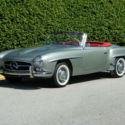 1960 MERCEDES BENZ 190SL HELLGRUN LIGHT GREEN POLY OVER RED LEATHER GORGEOUS