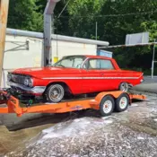 1961 Chevrolet Bel Air Sedan Red RWD Automatic 4 door hard top