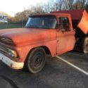1961 Chevy Apache C30 fleetside dump truck, stock 6 cyl, awesome patina
