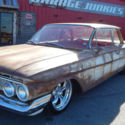 1961 CHEVY BISCAYNE 2DR FLAT TOP PATINA RED INTERIOR HOTROD RATROD BELAIR IMPALA