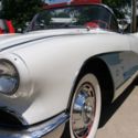 1961 CORVETTE 283/230HP 4 SPEED ERMINE WHITE SATEEN SILVER COVE RED INTERIOR