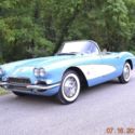 1961 CORVETTE CONVERTIBLE 283 4SPD BEAUTIFUL JEWEL BLUE WITH WHITE COVES NICE