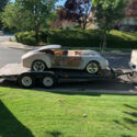1961 Kellison J5 project Car LS motor 6 speed manual tran on car haulier trailer